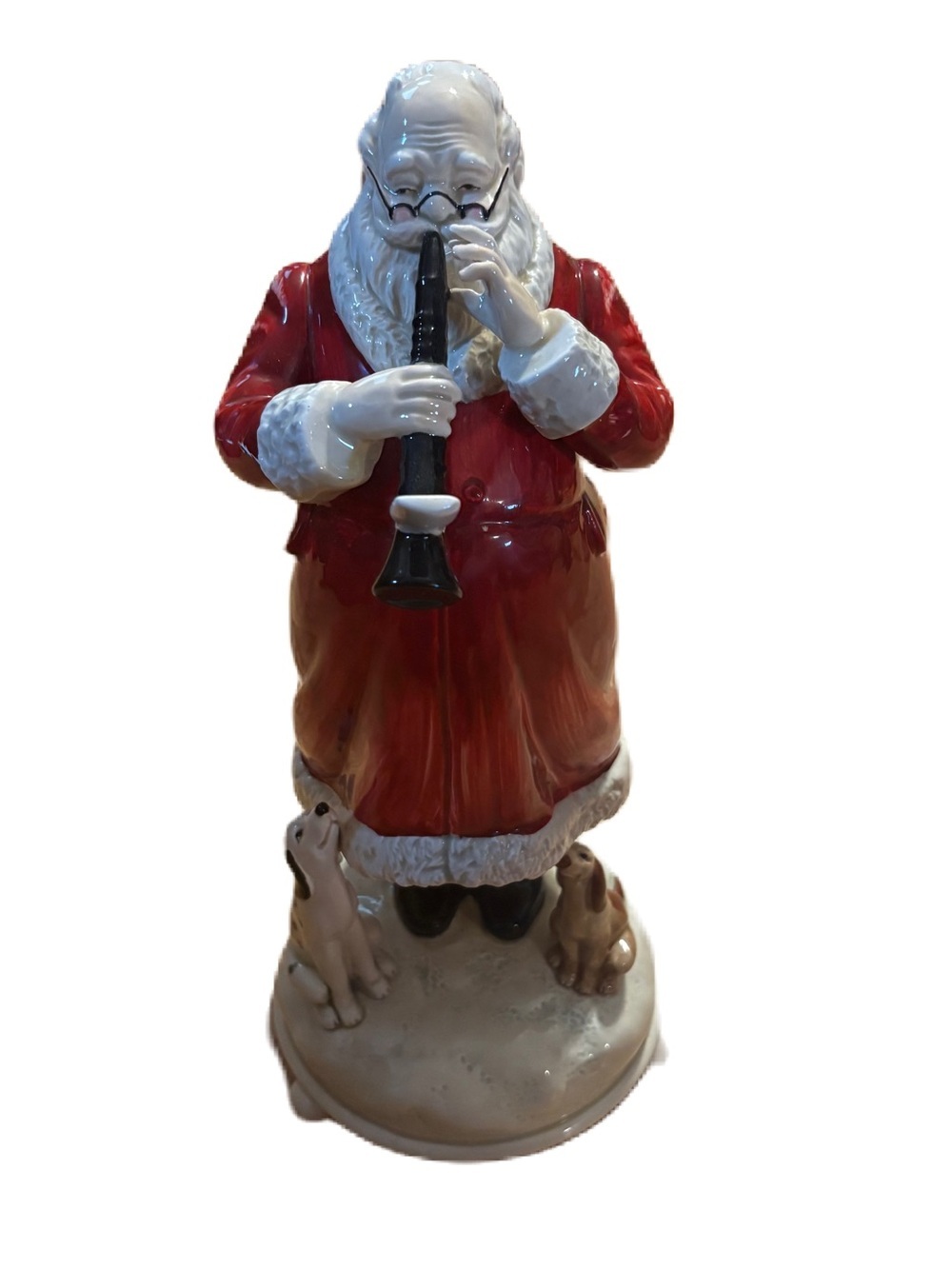 VINTAGE OTAGIRI REVOLVING CHRISTMAS MUSIC BOX HARK! THE HERALD ANGELES SING Dog